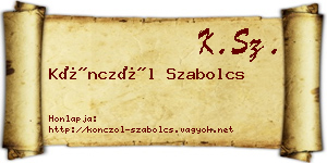Könczöl Szabolcs névjegykártya