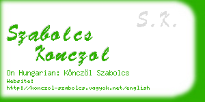 szabolcs konczol business card