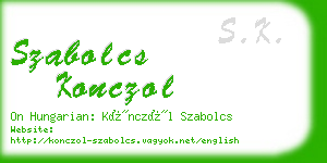 szabolcs konczol business card